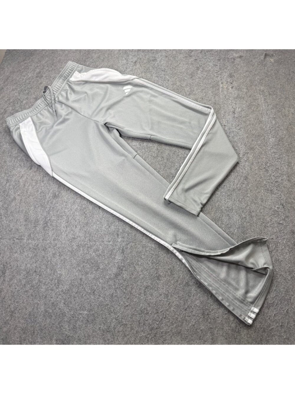 Adidas Tiro 24 Track Pants Men LT Gray Taper Ankle Zip Pockets 32" IV7274